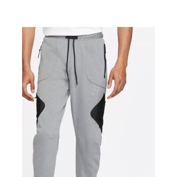 NWT Nike Jordan Statement Fleece Pants Mens Grey Slim Fit Dri-Fit DJ087-091 3XL - Picture 1 of 8